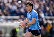 13 April 2025; Killian McGinnis of Dublin during the Leinster GAA Football Senior Championship quarter-final match between Wicklow and Dublin at Echelon Park in Aughrim, Wicklow. Photo by Ray McManus/Sportsfile