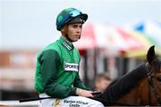 12 April 2025; Green Sense, with Dylan Browne Mc Monagle up, after winning the Tote Never Beaten By SP Irish EBF Maiden at The Curragh Racecourse in Kildare. Photo by Thomas Doolin/Sportsfile