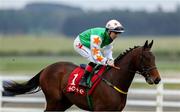 12 April 2025; Bobby Mc Gee, with Colin Keane up, during the Tote Never Beaten By SP Irish EBF Maiden at The Curragh Racecourse in Kildare. Photo by Thomas Doolin/Sportsfile