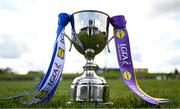 13 April 2025; A general view of the trophy before the Lidl Ladies National Football League Division 3 final match between Cavan and Wexford at Integral GAA Grounds in Drogheda, Louth. Photo by Shauna Clinton/Sportsfile