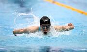 14 April 2025; Ellen Walshe of Templeogue Swim Club competes in the women's 100m butterfly during day three of the Irish Open Swimming Championships at the National Aquatic Centre on the Sport Ireland Campus in Dublin. Photo by Ramsey Cardy/Sportsfile