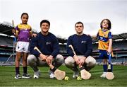 14 April 2025; In attendance at the launch of Bord Gáis Energy’s continued sponsorship of the GAA All-Ireland Senior Hurling Championship are Bord Gáis Energy ambassadors and hurling stars Lee Chin of Wexford, left, and Shane O’Donnell of Clare with Kelsi Noonan, aged 5, and Logan Clifford Hegarty, aged 6, at Croke Park in Dublin. The announcement marks 16 years of Bord Gáis Energy’s involvement in inter-county hurling and celebrates the excitement, spirit and pride that make the championship and its fans so unique. Photo by David Fitzgerald/Sportsfile