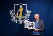 14 April 2025; 1975 FAI Senior Cup winner Jack Dempsey during a media conference at Home Farm Football Club in Whitehall, Dublin, to recognise 50 years since Home Farm, a team of young amateur players at the time, upset all the odds by beating Shelbourne 1-0 in the FAI Senior Cup Final at Dalymount Park, on 27th April 1975. Home Farm are organizing a celebratory dinner in the Bonnington Hotel on 26th April. Photo by Stephen McCarthy/Sportsfile