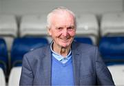 14 April 2025; 1975 FAI Senior Cup winner Jack Dempsey poses for a portrait during a media conference at Home Farm Football Club in Whitehall, Dublin, to recognise 50 years since Home Farm, a team of young amateur players at the time, upset all the odds by beating Shelbourne 1-0 in the FAI Senior Cup Final at Dalymount Park, on 27th April 1975. Home Farm are organizing a celebratory dinner in the Bonnington Hotel on 26th April. Photo by Stephen McCarthy/Sportsfile