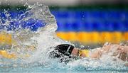 14 April 2025; Daniel Wiffen of Larne US competes in the men's 400m freestyle during day three of the Irish Open Swimming Championships at the National Aquatic Centre on the Sport Ireland Campus in Dublin. Photo by Ramsey Cardy/Sportsfile