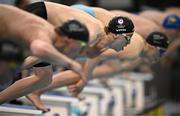 14 April 2025; Daniel Wiffen of Larne US competes in the men's 400m freestyle during day three of the Irish Open Swimming Championships at the National Aquatic Centre on the Sport Ireland Campus in Dublin. Photo by Ramsey Cardy/Sportsfile