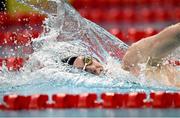14 April 2025; Daniel Wiffen of Larne US competes in the men's 400m freestyle during day three of the Irish Open Swimming Championships at the National Aquatic Centre on the Sport Ireland Campus in Dublin. Photo by Ramsey Cardy/Sportsfile