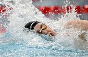 14 April 2025; Daniel Wiffen of Larne US competes in the men's 400m freestyle during day three of the Irish Open Swimming Championships at the National Aquatic Centre on the Sport Ireland Campus in Dublin. Photo by Ramsey Cardy/Sportsfile