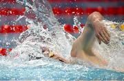 14 April 2025; Daniel Wiffen of Larne US competes in the men's 400m freestyle during day three of the Irish Open Swimming Championships at the National Aquatic Centre on the Sport Ireland Campus in Dublin. Photo by Ramsey Cardy/Sportsfile