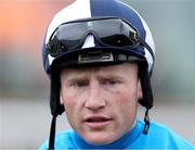 12 April 2025; Jockey Gavin Ryan after the Irish Stallion Farms EBF Race at The Curragh Racecourse in Kildare. Photo by Thomas Doolin/Sportsfile