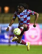 4 April 2025; Thomas Oluwa of Drogheda United during the SSE Airtricity Men's Premier Division match between Drogheda United and Waterford at Sullivan & Lambe Park in Drogheda, Louth. Photo by Ben McShane/Sportsfile