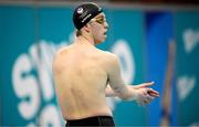 14 April 2025; Daniel Wiffen of Larne US competes in the men's 400m freestyle during day three of the Irish Open Swimming Championships at the National Aquatic Centre on the Sport Ireland Campus in Dublin. Photo by Ramsey Cardy/Sportsfile