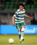 14 April 2025; Victor Ozhianvuna of Shamrock Rovers during the SSE Airtricity Men's Premier Division match between Shamrock Rovers and Cork City at Tallaght Stadium in Dublin. Photo by Stephen McCarthy/Sportsfile