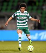 14 April 2025; Victor Ozhianvuna of Shamrock Rovers during the SSE Airtricity Men's Premier Division match between Shamrock Rovers and Cork City at Tallaght Stadium in Dublin. Photo by Stephen McCarthy/Sportsfile