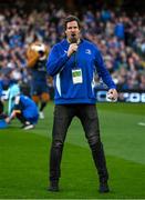 11 April 2025; MC Mike McCarthy before the Investec Champions Cup quarter-final match between Leinster and Glasgow Warriors at the Aviva Stadium in Dublin. Photo by Brendan Moran/Sportsfile