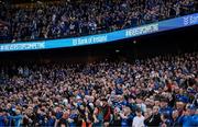 11 April 2025; Leinster supporters during the Investec Champions Cup quarter-final match between Leinster and Glasgow Warriors at the Aviva Stadium in Dublin. Photo by Brendan Moran/Sportsfile