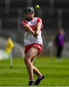 13 April 2025; Eabha McElhinney of Derry during the Very National Camogie League Division 2A final match between between Derry and Offaly at FBD Semple Stadium in Thurles, Tipperary. Photo by Tom Beary/Sportsfile
