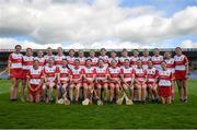 13 April 2025; The Derry panel before the Very National Camogie League Division 2A final match between between Derry and Offaly at FBD Semple Stadium in Thurles, Tipperary. Photo by Tom Beary/Sportsfile