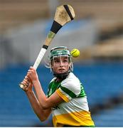13 April 2025; Grace Teehan of Offaly during the Very National Camogie League Division 2A final match between between Derry and Offaly at FBD Semple Stadium in Thurles, Tipperary. Photo by Tom Beary/Sportsfile