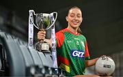15 April 2025; Roisin Bailey of Carlow poses for a portrait at the launch of the TG4 Leinster LGFA Championships at Parnell Park in Dublin. Photo by Sam Barnes/Sportsfile