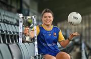 15 April 2025; Eimear O’Brien of Longford poses for a portrait at the launch of the TG4 Leinster LGFA Championships at Parnell Park in Dublin. Photo by Sam Barnes/Sportsfile