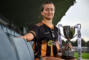 15 April 2025; Jennifer O’Keeffe of Kilkenny poses for a portrait at the launch of the TG4 Leinster LGFA Championships at Parnell Park in Dublin. Photo by Sam Barnes/Sportsfile