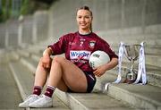 15 April 2025; Fiona Coyle of Westmeath poses for a portrait at the launch of the TG4 Leinster LGFA Championships at Parnell Park in Dublin. Photo by Sam Barnes/Sportsfile