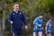 14 April 2025; Head of athletic performance Charlie Higgins during Leinster Rugby squad training at UCD in Dublin. Photo by Piaras Ó Mídheach/Sportsfile