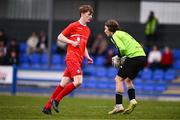 12 April 2025; Daniel Mellerick of Cork Youth League during the FAI Youth Inter-League Cup final match between Mayo Football League and Cork Youth League at Fairview Rangers AFC in Limerick. Photo by Ben McShane/Sportsfile