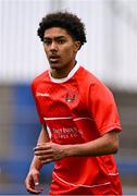 12 April 2025; Karim Fonseca of Cork Youth League during the FAI Youth Inter-League Cup final match between Mayo Football League and Cork Youth League at Fairview Rangers AFC in Limerick. Photo by Ben McShane/Sportsfile