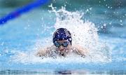 16 April 2025; Clodagh Glennon of Curragh SC competes in the Women's 50m Butterfly heats during day five of the Irish Open Swimming Championships at the National Aquatic Centre on the Sport Ireland Campus in Dublin. Photo by Ben McShane/Sportsfile