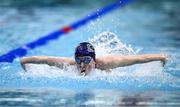 16 April 2025; Clodagh Glennon of Curragh SC competes in the Women's 50m Butterfly heats during day five of the Irish Open Swimming Championships at the National Aquatic Centre on the Sport Ireland Campus in Dublin. Photo by Ben McShane/Sportsfile