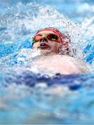 16 April 2025; Sean Carragher of Banbridge competes in the Men's 400m Individual Medley heats during day five of the Irish Open Swimming Championships at the National Aquatic Centre on the Sport Ireland Campus in Dublin. Photo by Ben McShane/Sportsfile