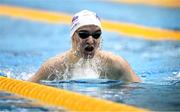 16 April 2025; Phelim Hanley of Blackrock competes in the Men's 400m Individual Medley heats during day five of the Irish Open Swimming Championships at the National Aquatic Centre on the Sport Ireland Campus in Dublin. Photo by Ben McShane/Sportsfile