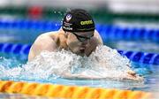 16 April 2025; Adam Wilson of Banbridge competes in the Men's 400m Individual Medley heats during day five of the Irish Open Swimming Championships at the National Aquatic Centre on the Sport Ireland Campus in Dublin. Photo by Ben McShane/Sportsfile