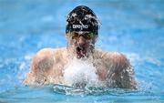 16 April 2025; Jamie Lannon of Longford competes in the Men's 50m Breaststroke heats during day five of the Irish Open Swimming Championships at the National Aquatic Centre on the Sport Ireland Campus in Dublin. Photo by Ben McShane/Sportsfile