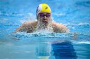 16 April 2025; Louise Hartnett of Laois Marlins competes in the Women's 50m Breaststroke heats during day five of the Irish Open Swimming Championships at the National Aquatic Centre on the Sport Ireland Campus in Dublin. Photo by Ben McShane/Sportsfile