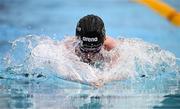 16 April 2025; Liam O'Connor of NCD Terenure competes in the Men's 200m Breaststroke final during day five of the Irish Open Swimming Championships at the National Aquatic Centre on the Sport Ireland Campus in Dublin. Photo by Ben McShane/Sportsfile