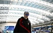 16 April 2025; Danielle Hill of Larne SC before competing in the Women's 50m Freestyle final during day five of the Irish Open Swimming Championships at the National Aquatic Centre on the Sport Ireland Campus in Dublin. Photo by Ben McShane/Sportsfile