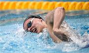 16 April 2025; Tom Wilkinson of Banbridge competes in the Men's 400m Individual Medley final during day five of the Irish Open Swimming Championships at the National Aquatic Centre on the Sport Ireland Campus in Dublin. Photo by Ben McShane/Sportsfile