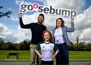 17 April 2025; Paralympics Ireland have today announced the renewal of their partnership with creative agency Goosebump through to the LA 2028 Paralympic Games. In attendance at the announcement is Paralympian Dearbhaile Brady with Goosebump Managing Director Sarah Love and Paralympics Ireland CEO Stephen McNamara. Photo by David Fitzgerald/Sportsfile