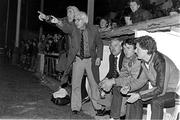 2 April 1982; Bohemians manager Billy Young with Kevin Healy, left, during the League of Ireland match between Shelbourne and Bohemians at Tolka Park in Dublin. Photo by Ray McManus/Sportsfile