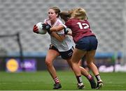12 April 2025; Aoife Healy of Cork in action against Ailbhe Davoren of Galway during the Lidl Ladies National Football League Division 2 final match between Cork and Galway at Croke Park in Dublin. Photo by Sam Barnes/Sportsfile