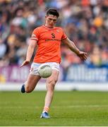 12 April 2025; Callum O'Neill of Armagh during the Ulster GAA Football Senior Championship quarter-final match between Antrim and Armagh at Corrigan Park in Belfast. Photo by Ramsey Cardy/Sportsfile