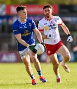 13 April 2025; Dara McVeety of Cavan during the Ulster GAA Football Senior Championship quarter-final match between Tyrone and Cavan at O'Neills Healy Park in Omagh, Tyrone. Photo by Ramsey Cardy/Sportsfile