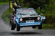 18 April 2025: Frank Kelly and Lauren Kelly compete in their Ford Escort Mk2 during day one of the Circuit of Ireland Rally round two of the Irish Tarmac Rally Championship in Dungannon, Tyrone. Photo by Philip Fitzpatrick/Sportsfile