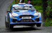 18 April 2025; Neil Roskell and Rob Fagg compete in their Ford Fiesta Rally2 during day one of the Circuit of Ireland Rally round two of the Irish Tarmac Rally Championship in Dungannon, Tyrone. Photo by Philip Fitzpatrick/Sportsfile