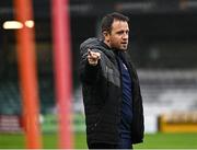 18 April 2025; Galway United goalkeeper Brendan Clarke walks the pitch before the SSE Airtricity Men's Premier Division match between Galway United and Derry City at Eamonn Deacy Park in Galway. Photo by Piaras Ó Mídheach/Sportsfile