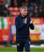18 April 2025; St Patrick's Athletic manager Stephen Kenny before the SSE Airtricity Men's Premier Division match between St Patrick's Athletic and Shamrock Rovers at Richmond Park in Dublin. Photo by Stephen McCarthy/Sportsfile