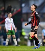 18 April 2025; Dawson Devoy of Bohemians reacts during the SSE Airtricity Men's Premier Division match between Bohemians and Cork City at Dalymount Park in Dublin. Photo by Shauna Clinton/Sportsfile